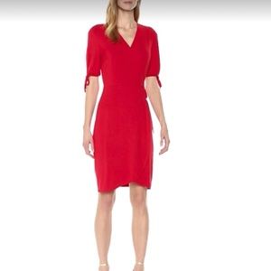 Lark&Ro Jersey Wrap Tie-Sleeve Dress